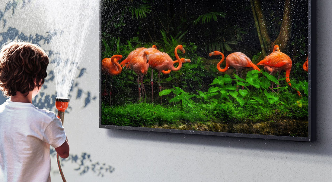 Der QLED 4K „The Terrace“ von Samsung lässt so manchen anderen Fernseher im Regen stehen