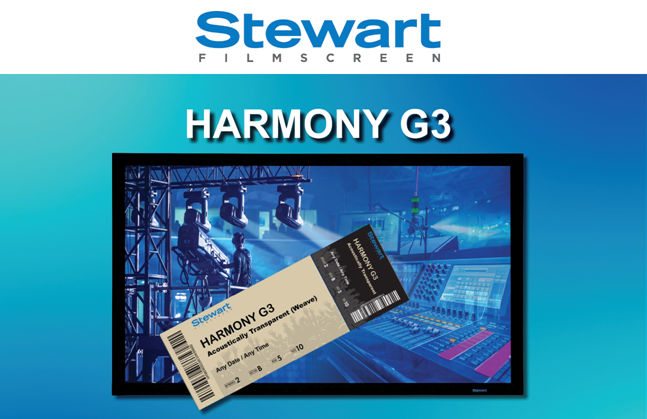 Schöne Neuigkeiten: Stewart bringt mit HARMONY G3 ein neues Referenz Gewebe-Leinwandmaterial auf den Markt