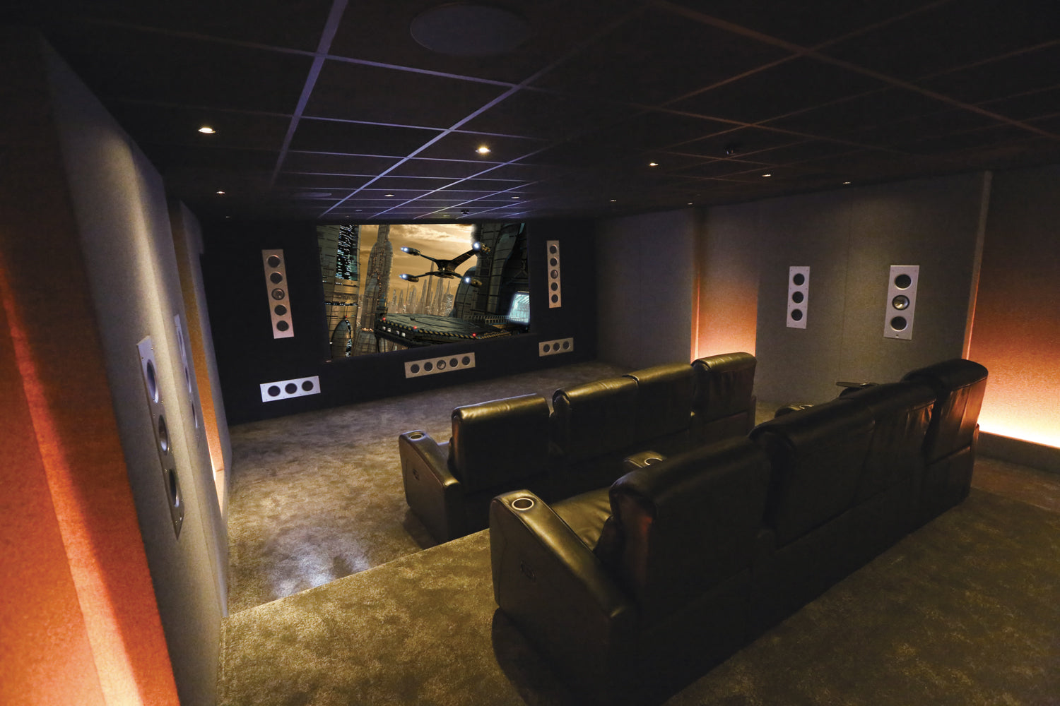 kef ci3160rlb thx einbau subwoofer kino