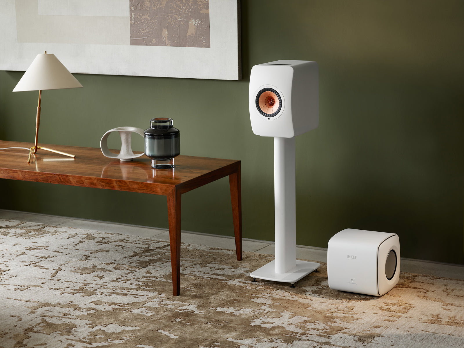 kef kc62 subwoofer white