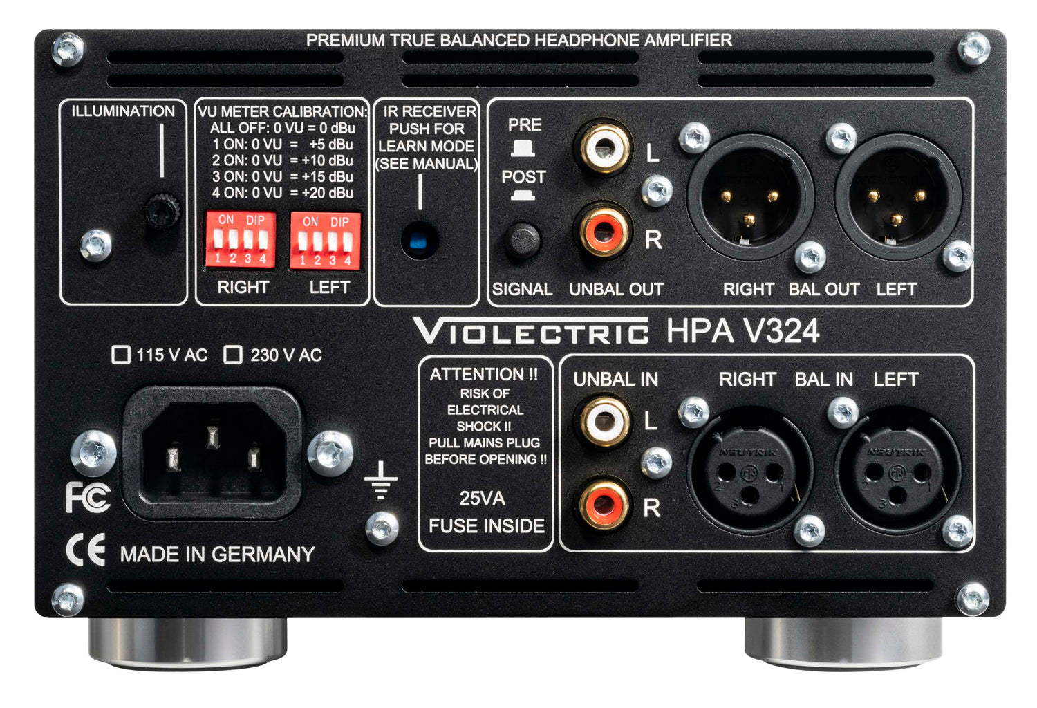 violectric hpa v324 kopfhörerverstärker rückansicht