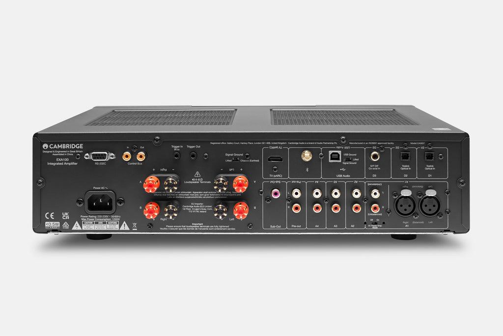 rückansicht cambridge audio exa100 vollverstärker