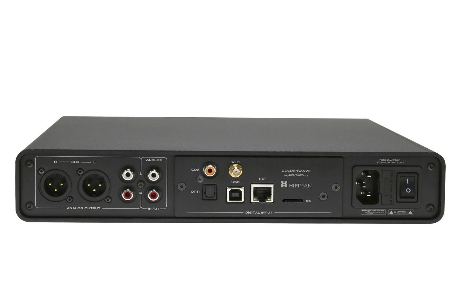 hifiman serenade v2 kopfhörerverstärker rückansicht